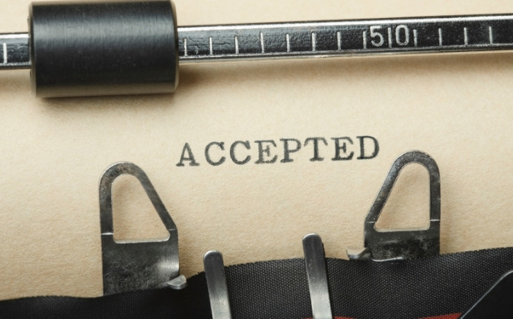 accepted word written by typewriter