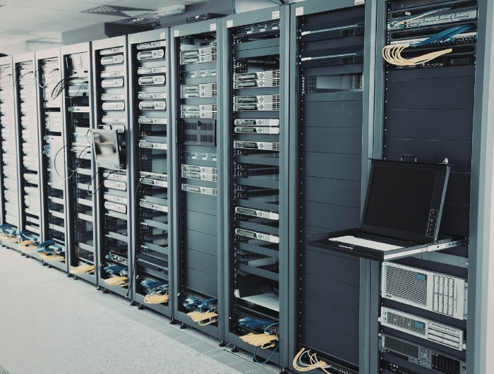 data centers filled with equipment