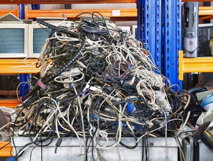 pile of electrical waste