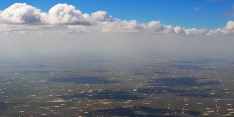 permian basin aerial overview