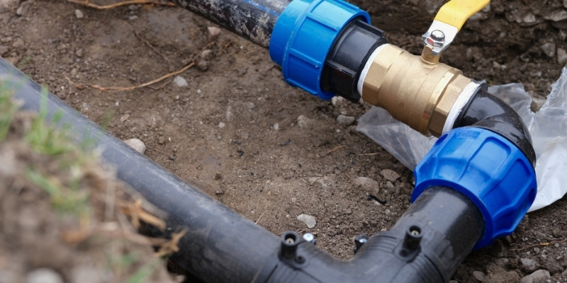 water pipeline for man camp